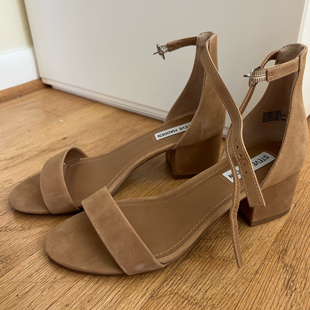 Steve Madden Tan Block Heel Sandals